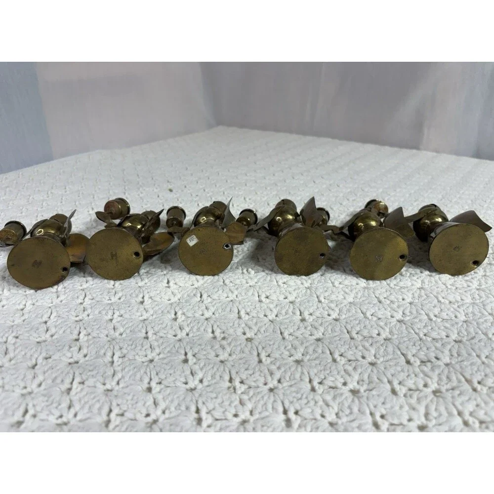 Vintage MCM Copper Brass Angel Candle Holders 4.5